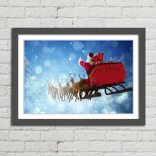 Load image into Gallery viewer, Santa Claus Riding Sleigh Reindeer Gifts
