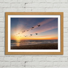 Load image into Gallery viewer, Birds Flying at Sunset
