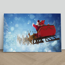 Load image into Gallery viewer, Santa Claus Riding Sleigh Reindeer Gifts
