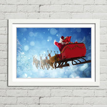 Load image into Gallery viewer, Santa Claus Riding Sleigh Reindeer Gifts
