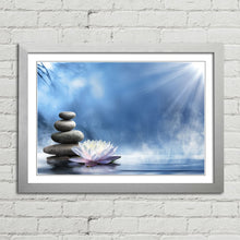 Load image into Gallery viewer, Zen Massage Stones and Lotus
