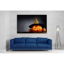 Load image into Gallery viewer, Spooky Pumpkin with Witch&#39;s Hat Halloween
