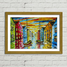 Load image into Gallery viewer, Venice Sailing Boats Abstract Oil Painting
