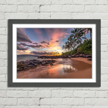 Load image into Gallery viewer, Colourful Beach Sunset Secret Cove Maui
