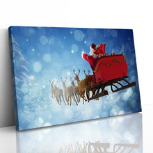 Load image into Gallery viewer, Santa Claus Riding Sleigh Reindeer Gifts
