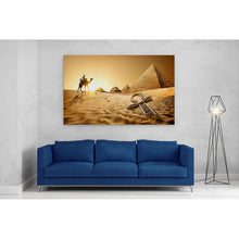 Load image into Gallery viewer, Pyramids, Ankh and Camel in Desert
