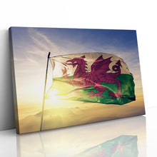 Load image into Gallery viewer, Wales Red Dragon National Flag Sunrise
