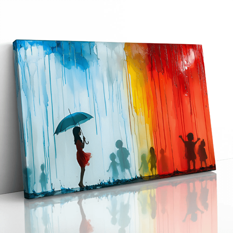 Umbrella Girl Banksy Children Inspired