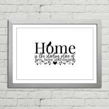 Load image into Gallery viewer, Home is Love, Hope, Dreams Quote
