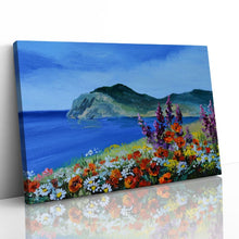 Load image into Gallery viewer, Mountain Sea Flowers Oil Painting
