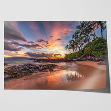 Load image into Gallery viewer, Colourful Beach Sunset Secret Cove Maui
