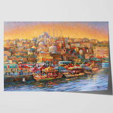 Load image into Gallery viewer, Golden Horn Bay Istanbul Oil Painting
