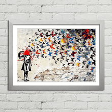 Load image into Gallery viewer, Butterfly Brains Banksy Girl
