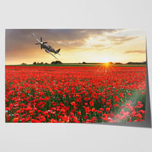 Load image into Gallery viewer, Spitfire at Sunset Poppy Field
