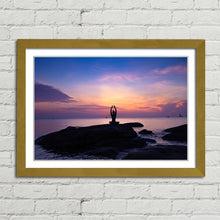 Load image into Gallery viewer, Girl Yoga on Beach Sunrise
