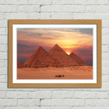 Load image into Gallery viewer, Ancient Pyramids at Sunset Giza
