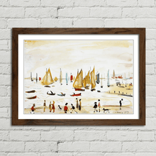 Load image into Gallery viewer, LS Lowry Yachts Painting
