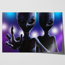 Load image into Gallery viewer, Two Aliens Reaching Out
