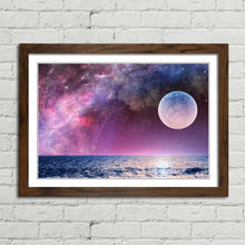 Load image into Gallery viewer, Full Moon in Starry Night Sky
