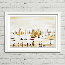 Load image into Gallery viewer, LS Lowry Yachts Painting
