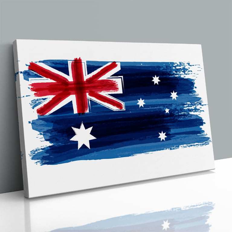 Australia National Flag Grunge Paint