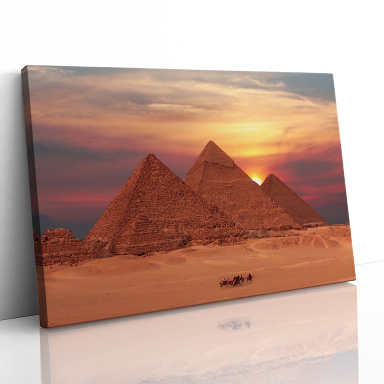 Ancient Pyramids at Sunset Giza