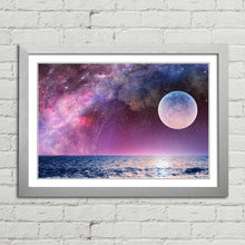 Load image into Gallery viewer, Full Moon in Starry Night Sky
