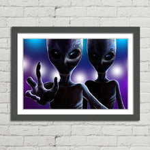 Load image into Gallery viewer, Two Aliens Reaching Out
