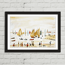 Load image into Gallery viewer, LS Lowry Yachts Painting
