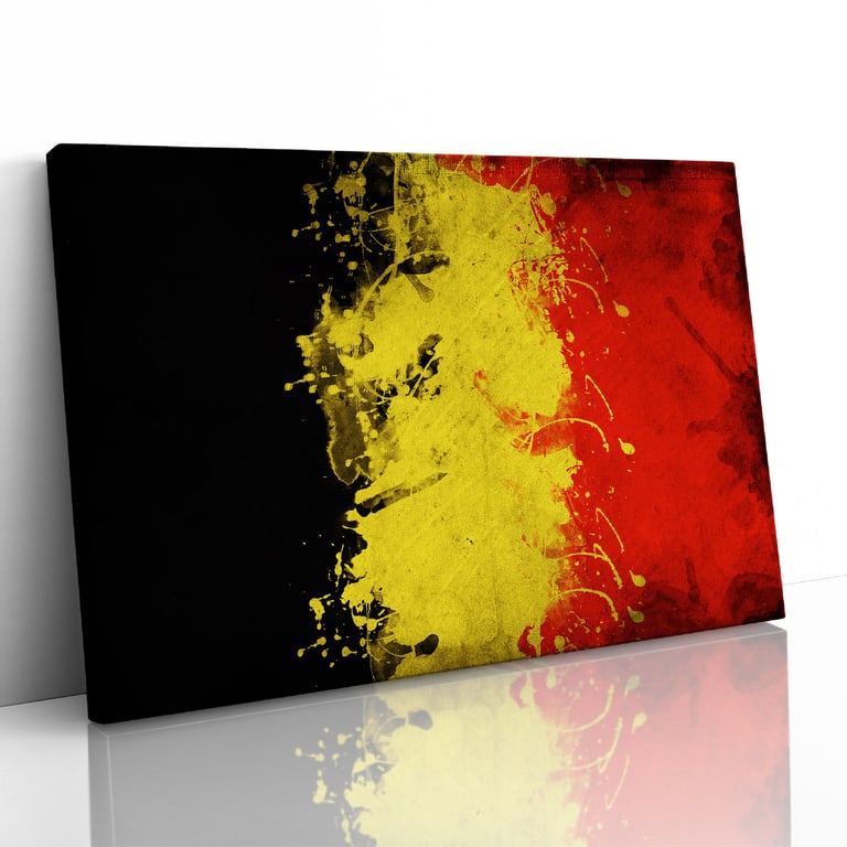 Belgium Flag Paint Splash