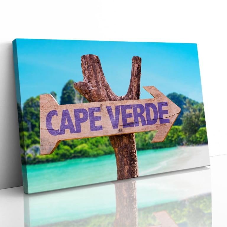 Cape Verde Wooden Beach Sign