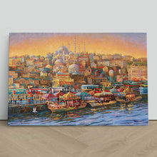 Load image into Gallery viewer, Golden Horn Bay Istanbul Oil Painting
