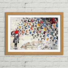 Load image into Gallery viewer, Butterfly Brains Banksy Girl
