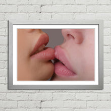 Load image into Gallery viewer, Girls Kissing Close Up Lips
