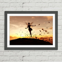 Load image into Gallery viewer, Fairy Tinkerbell and Butterflies at Sunset
