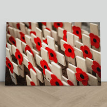 Load image into Gallery viewer, Remembrance Poppies on Crosses Lest We Forget
