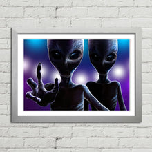 Load image into Gallery viewer, Two Aliens Reaching Out
