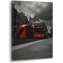 Load image into Gallery viewer, Red Bus Modern Bus Black &amp; White Red London Luxury Canvas Wall Art Picture Print
