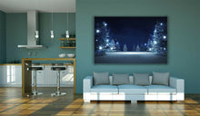 Load image into Gallery viewer, Winter Snow Trees Glittering Magic Christmas Canvas Wall Art Picture Print
