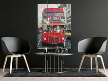 Load image into Gallery viewer, Red Bus Old Fashioned Antique London Bus Framed Canvas Wall Art Picture Print
