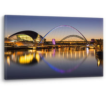 Load image into Gallery viewer, Tyne Millennium Bridge Sage Newcastle Quayside Canvas Wall Art Picture Print
