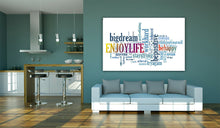 Load image into Gallery viewer, Enjoy Life Motivational Inspirational Canvas Wall Art Word Picture Print Happy
