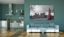 Load image into Gallery viewer, Red Bus Parliament Big Ben in London Luxury Canvas Wall Art Large Picture Print
