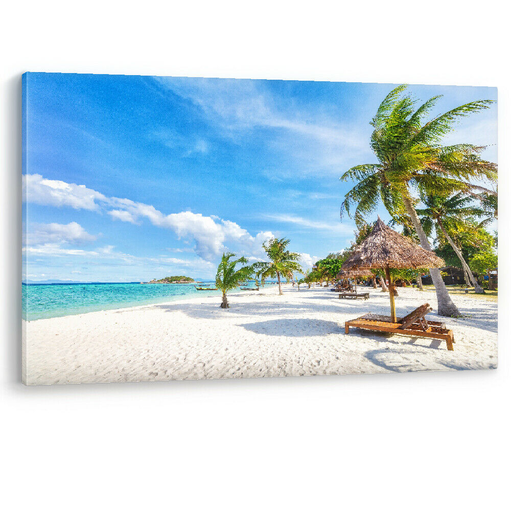 Koh Lipe Beach Sea Thailand Island Tropical Framed Canvas Wall Art Picture Print