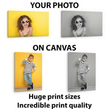 Load image into Gallery viewer, CANVAS PRINT YOUR PHOTO PERSONALISED FRAMED HUGE A0 A1 A2 A3 CUSTOM IMAGE PRINTS
