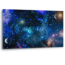 Load image into Gallery viewer, Space Planets Stars in the Galaxy Canvas Wall Art Picture Print Large Sizes
