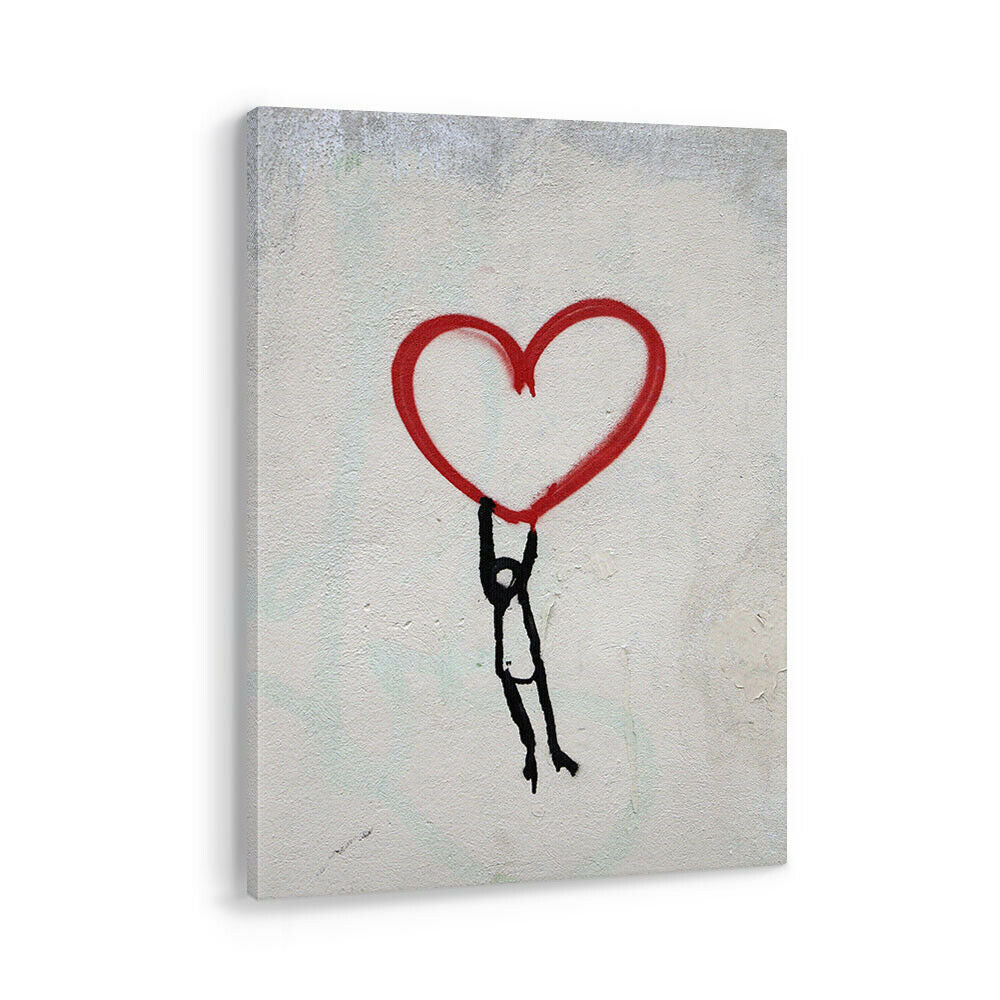 Hold on to Heart Love street art Luxury Canvas Wall Art Picture Print