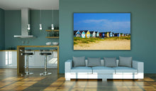 Load image into Gallery viewer, Beach Huts on Mudeford Spit Dorset UK Luxury Canvas Wall Art Large Picture Print
