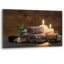 Load image into Gallery viewer, Beauty Spa Treatment Candles Salon Relax Framed Canvas Wall Art Picture Print
