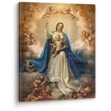 Load image into Gallery viewer, Virgin Mary Painting by Emanuele di Giovanni 1961 Canvas Wall Art Picture Print
